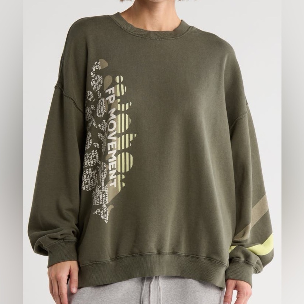 NWOT Free People FP Movement All Star Buti Logo Pullover Size XS